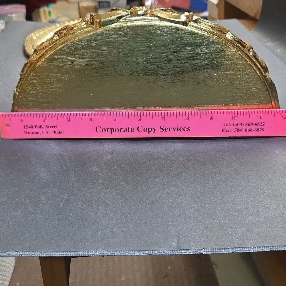 Vintage Peerage‎ Brassware Brass Pineapple Wall Decor England, Burwood Shelf